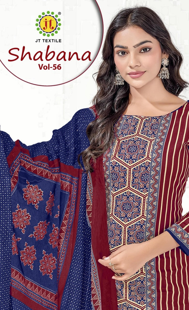 Shabana Vol 56 Jt Cotton Dress Material Wholesaler Ahmedabad