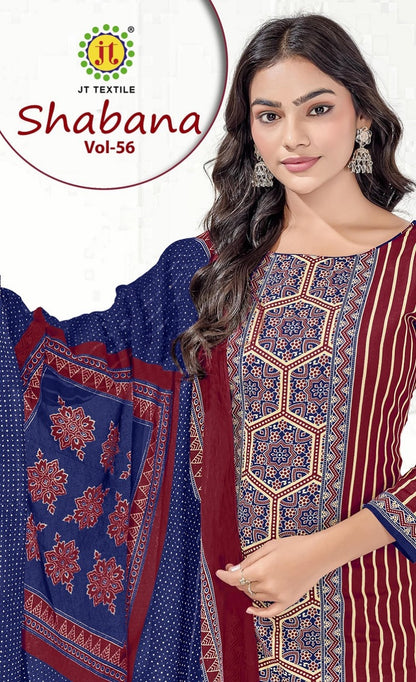 Shabana Vol 56 Jt Cotton Dress Material Wholesaler Ahmedabad