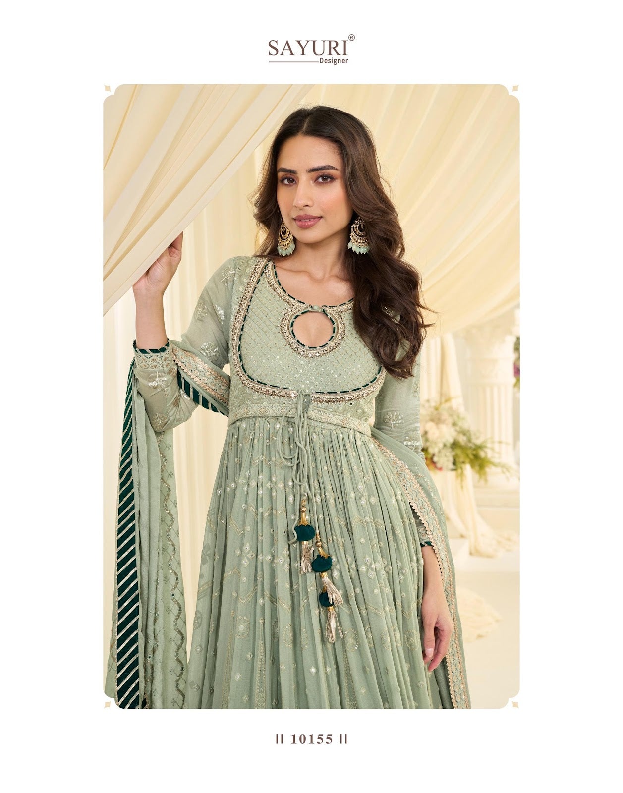 Shabina Sayuri Georgette Gown Dupatta Set Wholesaler India