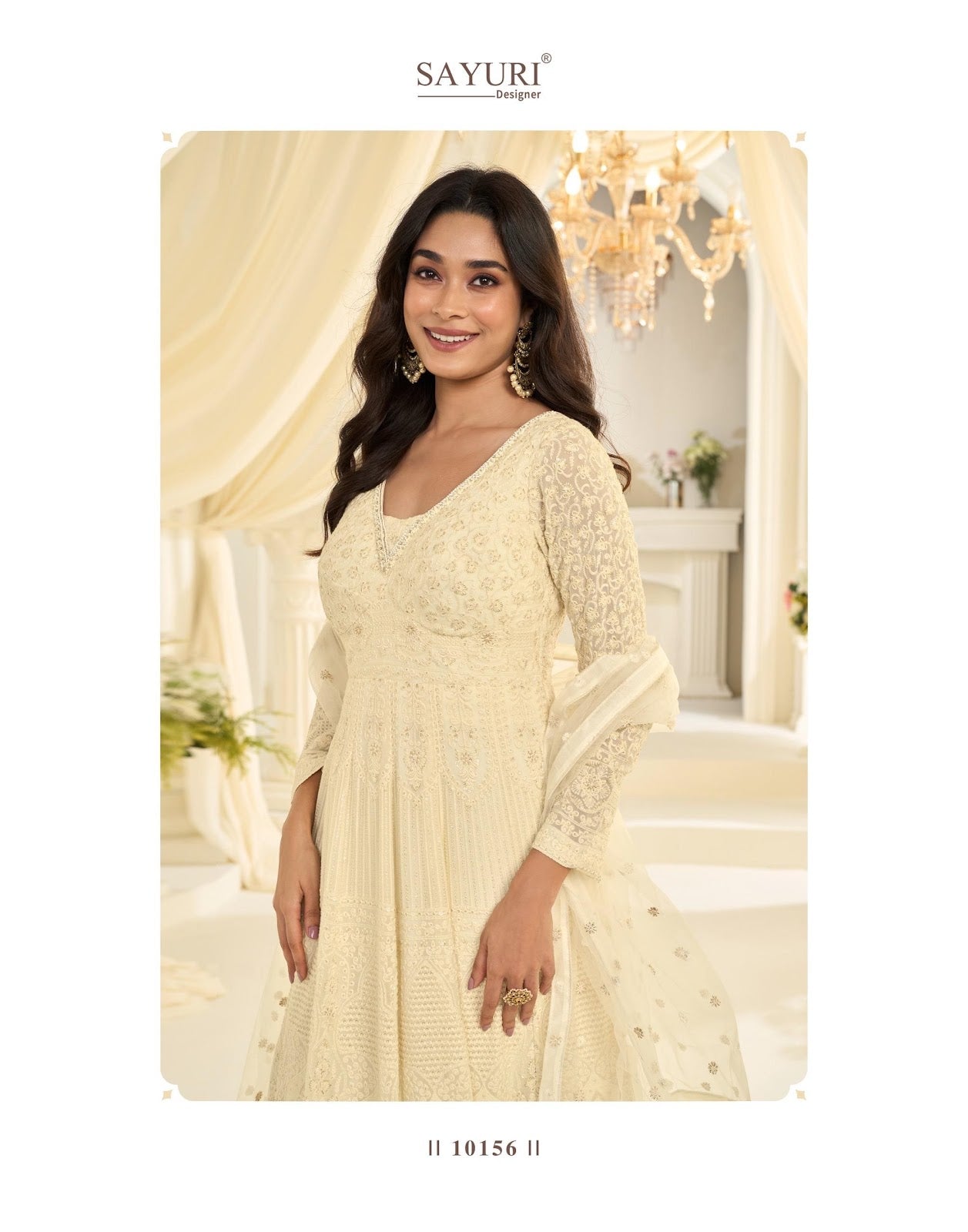 Shabina Sayuri Georgette Gown Dupatta Set Wholesaler India