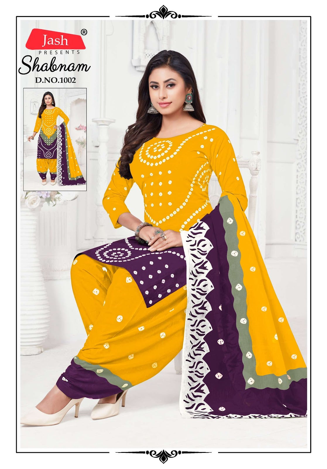 Shabnam Jash Bandhani Cotton Dress Material Supplier Gujarat