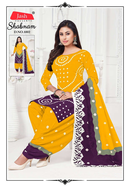 Shabnam Jash Bandhani Cotton Dress Material Supplier Gujarat