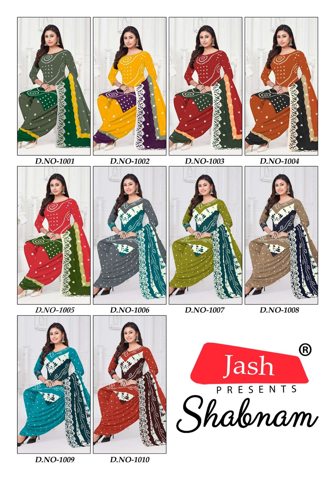Shabnam Jash Bandhani Cotton Dress Material Supplier Gujarat