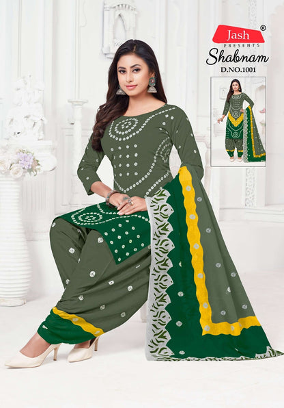 Shabnam Jash Bandhani Cotton Dress Material Supplier Gujarat