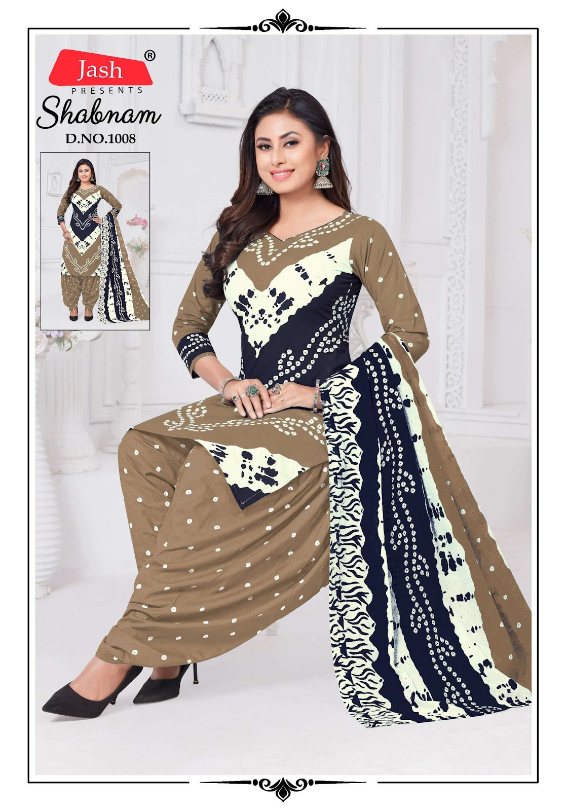 Shabnam Jash Bandhani Cotton Dress Material Supplier Gujarat