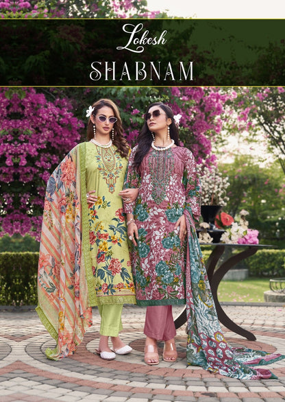 Shabnam Lokesh Cambric Cotton Karachi Salwar Suits Supplier India