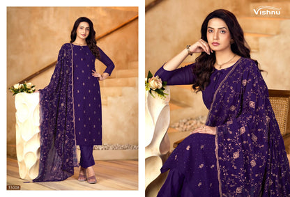 Shabnam Vishnu Impex Georgette Pant Style Suits Wholesale Rate