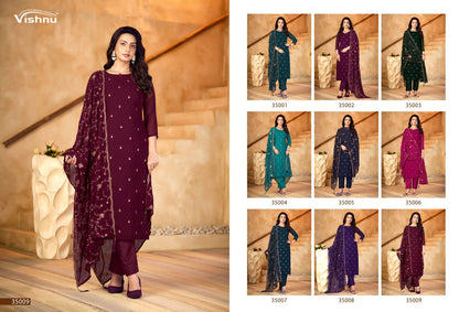 Shabnam Vishnu Impex Georgette Pant Style Suits Wholesale Rate