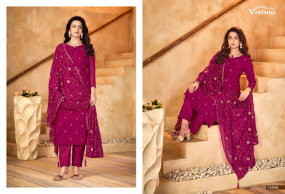 Shabnam Vishnu Impex Georgette Pant Style Suits Wholesale Rate
