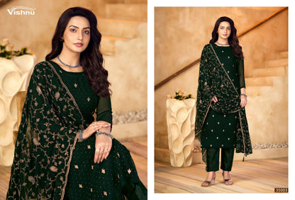 Shabnam Vishnu Impex Georgette Pant Style Suits Wholesale Rate