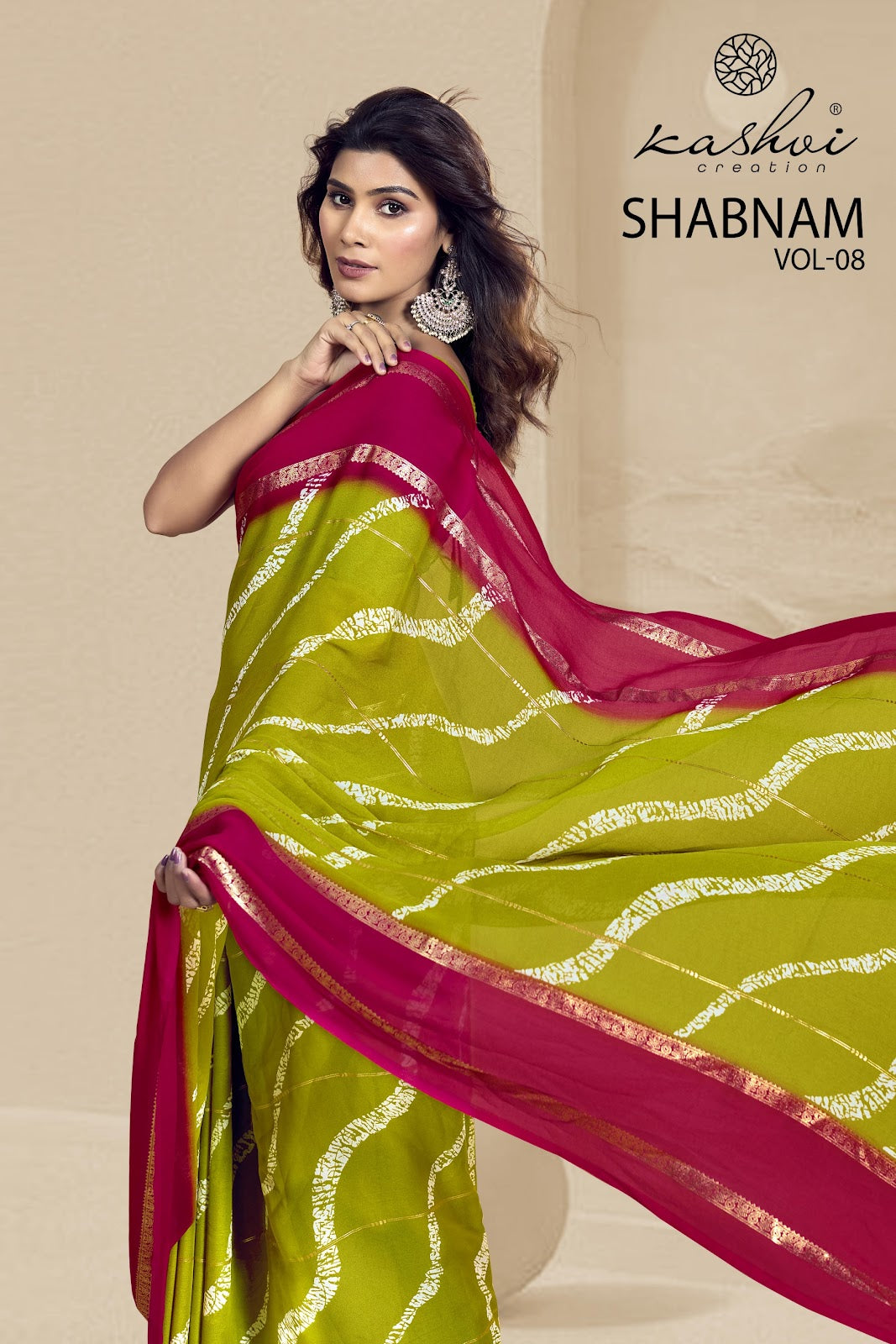 Shabnam Vol 9 Kashvi Creation Dull Moss Sarees Wholesale Price