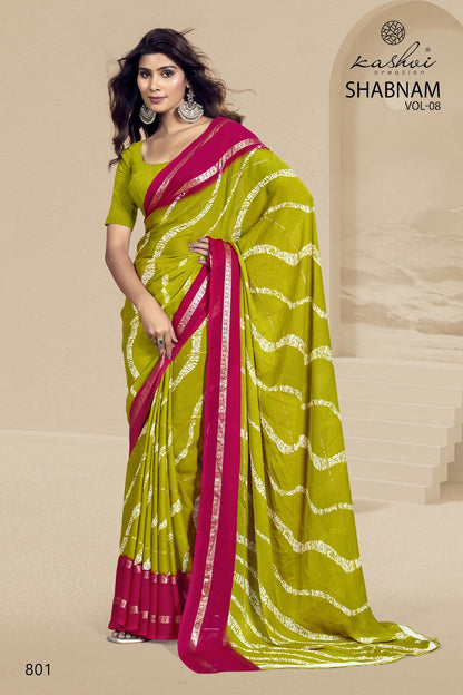Shabnam Vol 9 Kashvi Creation Dull Moss Sarees Wholesale Price