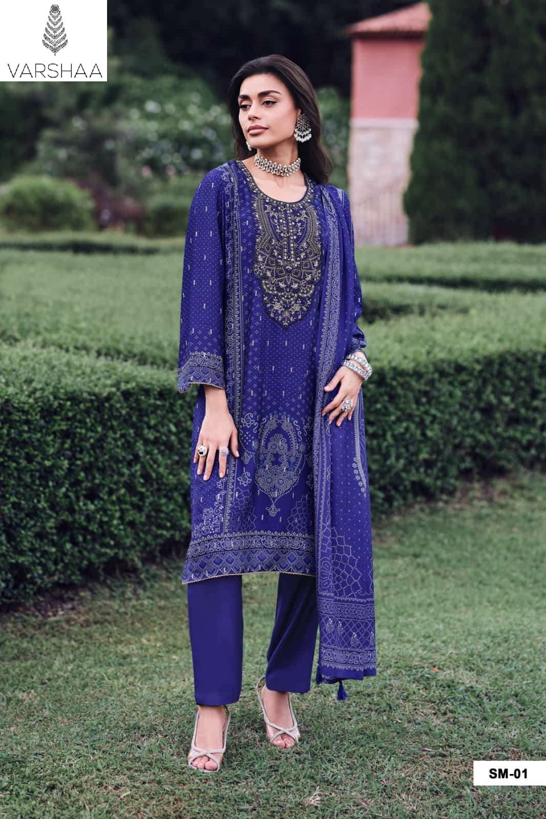 Shabnama Varshaa Russian Pant Style Suits Supplier