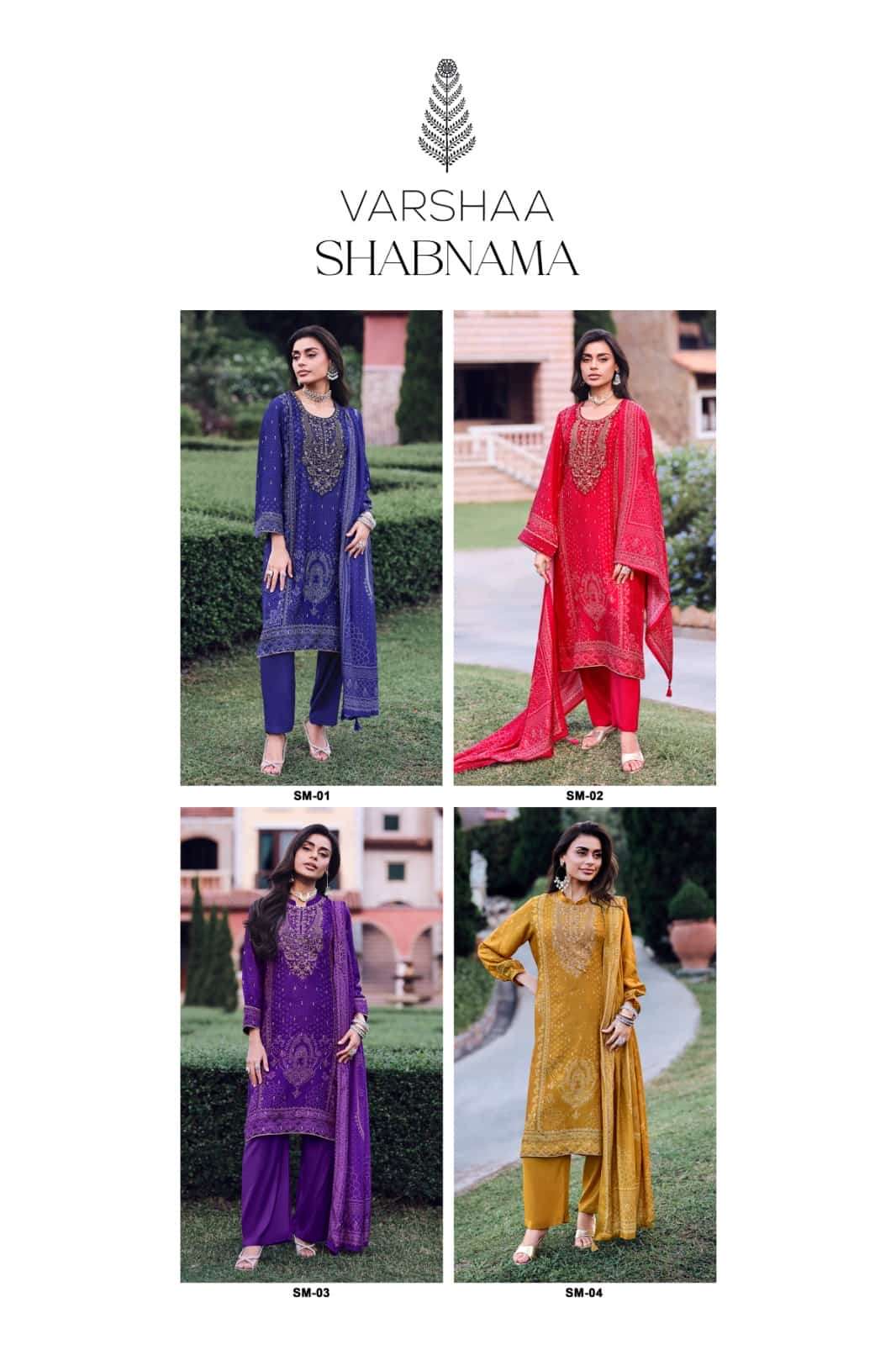 Shabnama Varshaa Russian Pant Style Suits Supplier