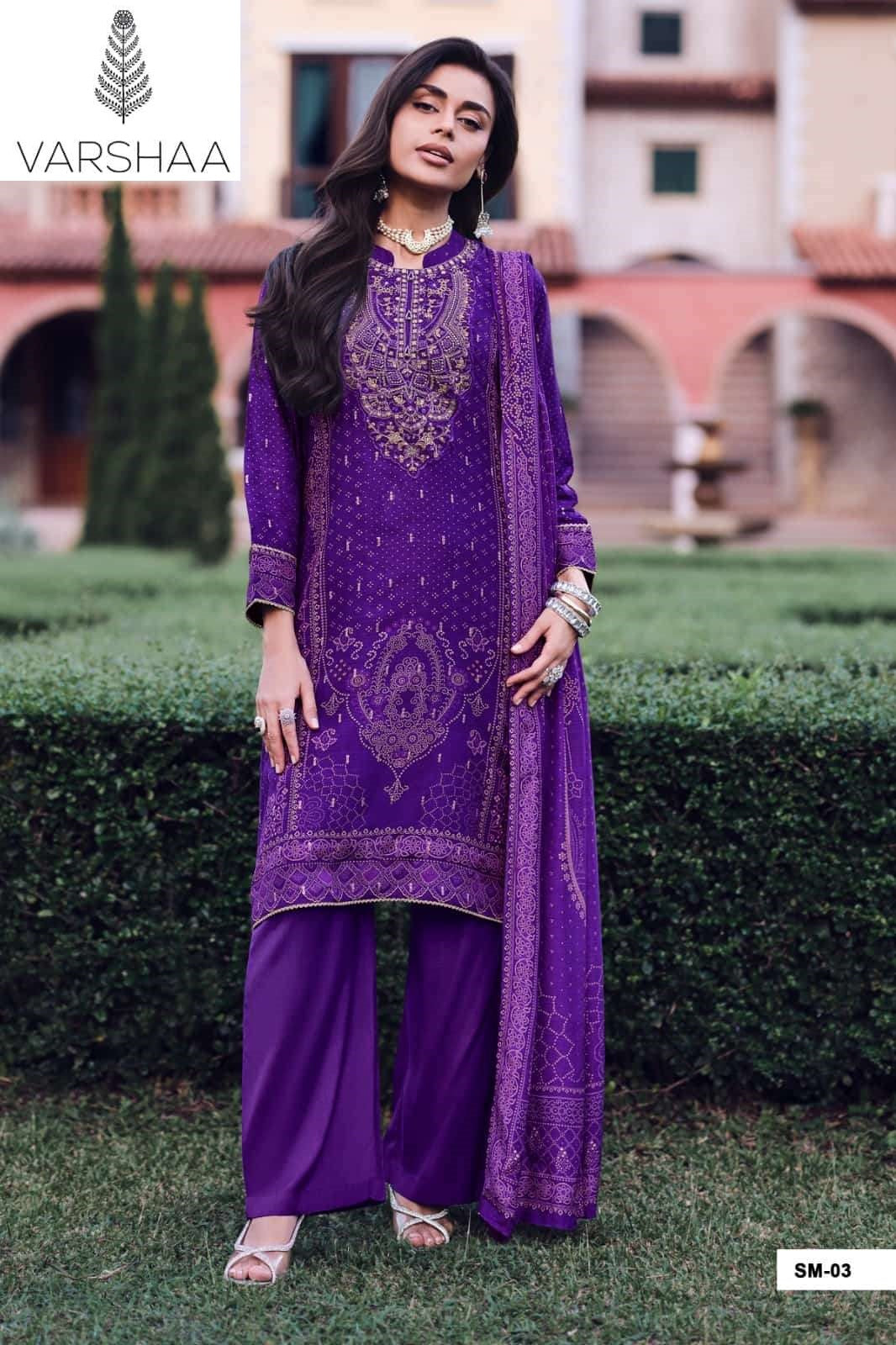 Shabnama Varshaa Russian Pant Style Suits Supplier
