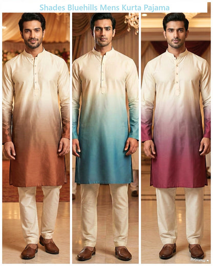 Shades Bluehills Rayon Mens Kurta Pajama Wholesale Price