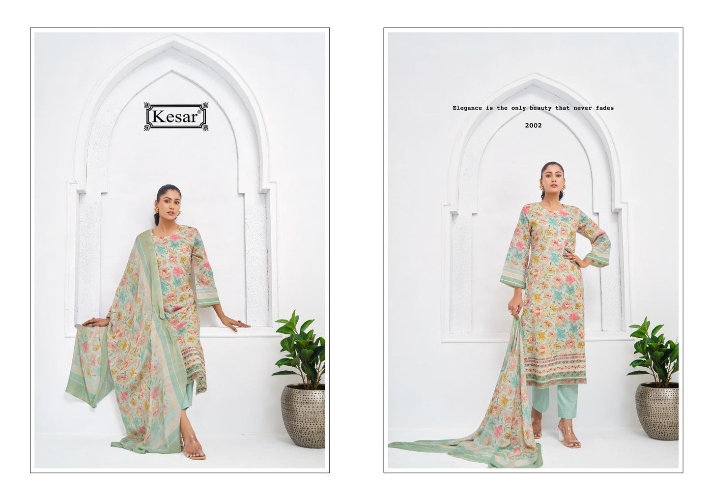 Shades Of Love 2 Kesar Pure Lawn Pant Style Suits Supplier Ahmedabad