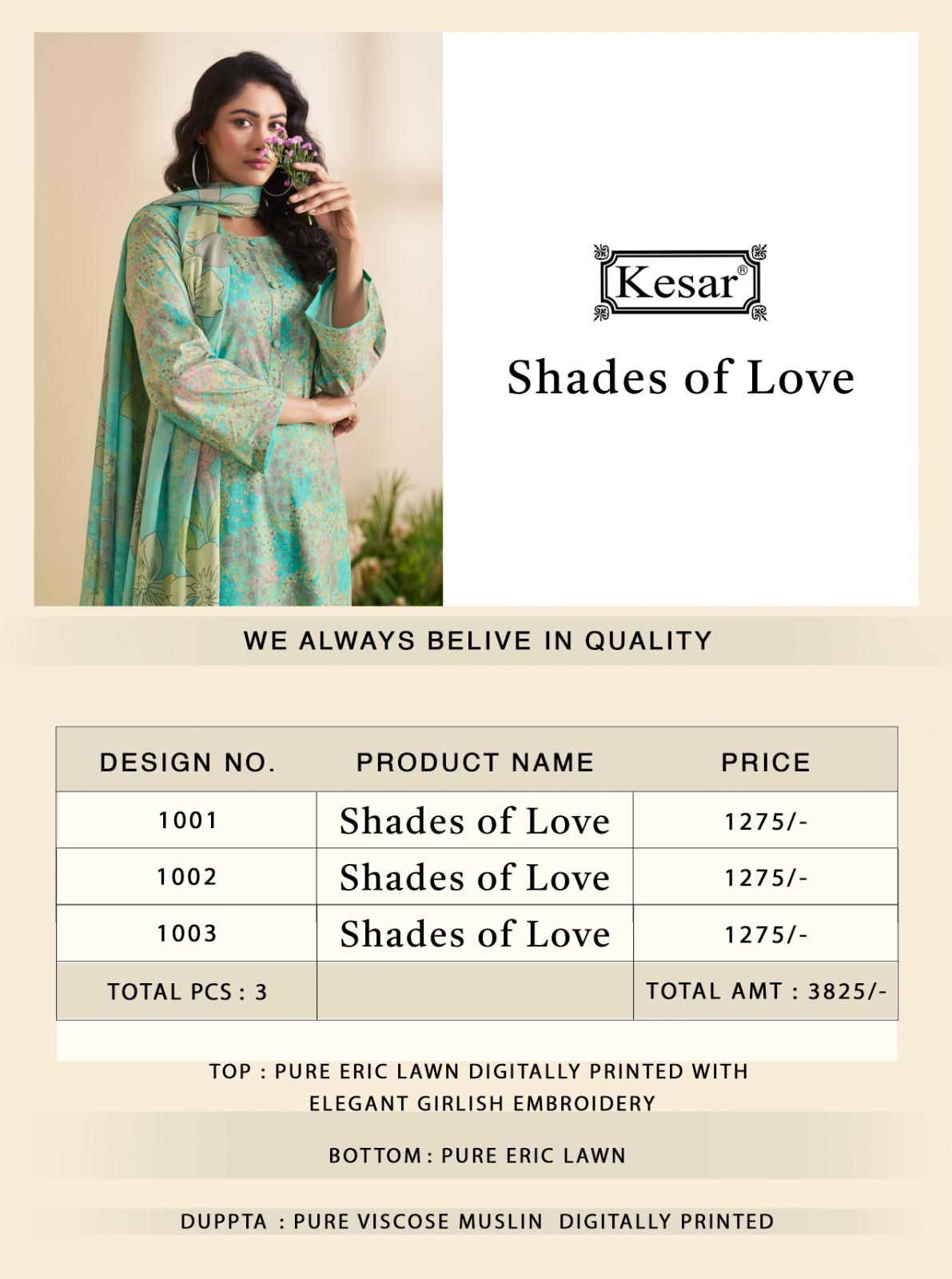 Shades Of Love Kesar Pure Lawn Pant Style Suits Manufacturer Ahmedabad