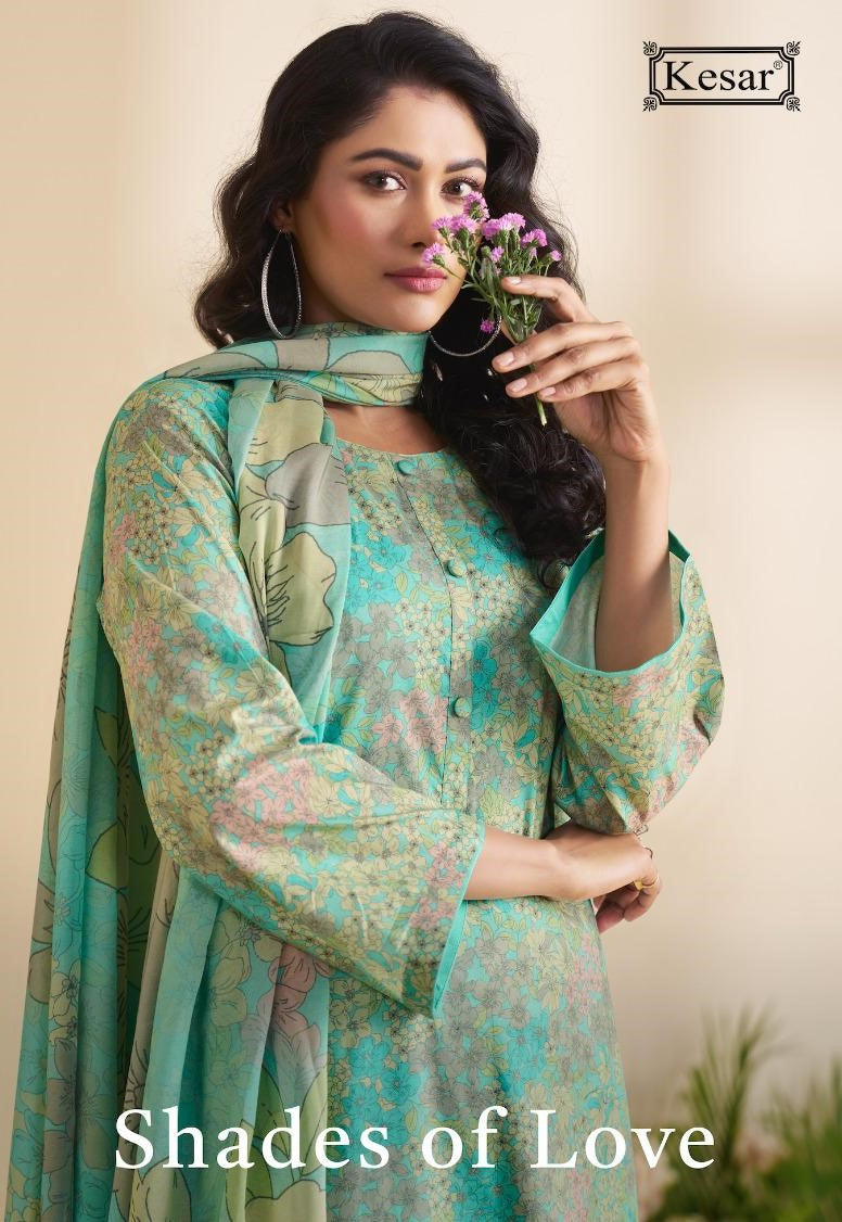 Shades Of Love Kesar Pure Lawn Pant Style Suits Manufacturer Ahmedabad