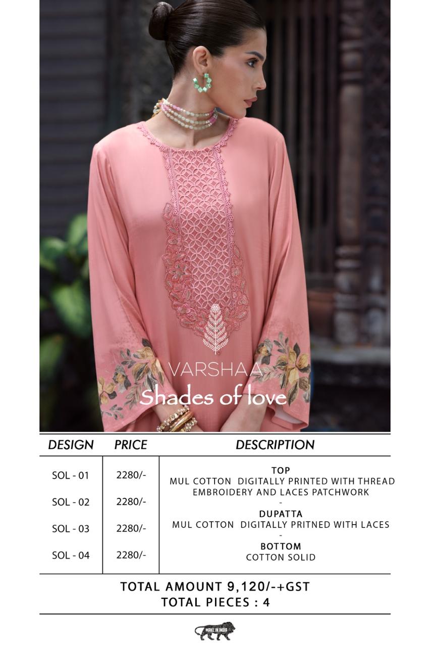 Shades Of Love Varshaa Mul Cotton Pant Style Suits Manufacturer
