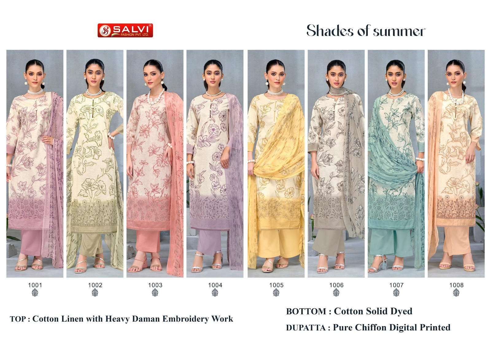 Shades Of Summer Salvi Fashion Cotton Linen Pant Style Suits Supplier Ahmedabad
