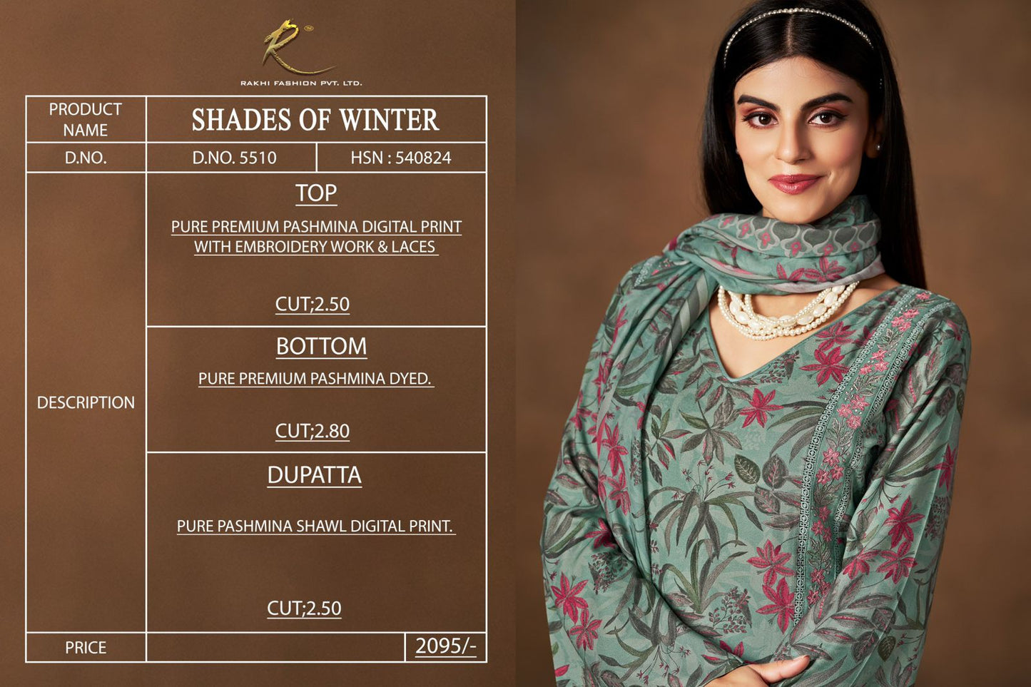 Shades Of Winter Rakhi Fashion Pashmina Suits Manufacturer Gujarat