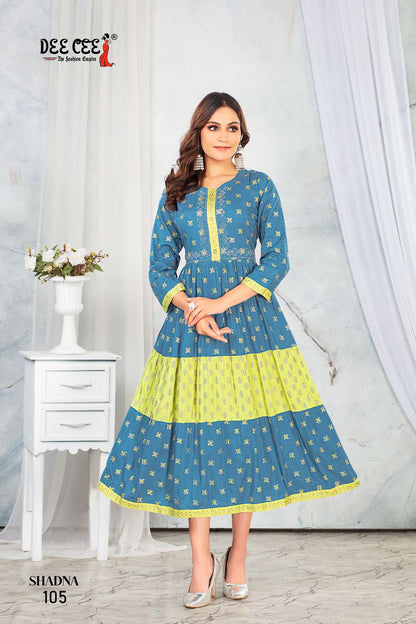 Shadna Deecee Rayon Anarkali Kurtis Exporter