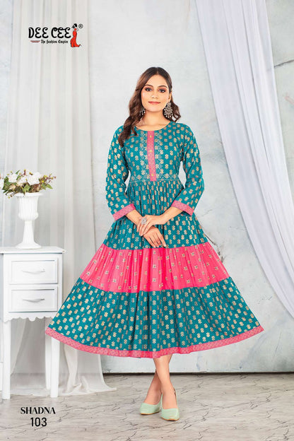 Shadna Deecee Rayon Anarkali Kurtis Exporter