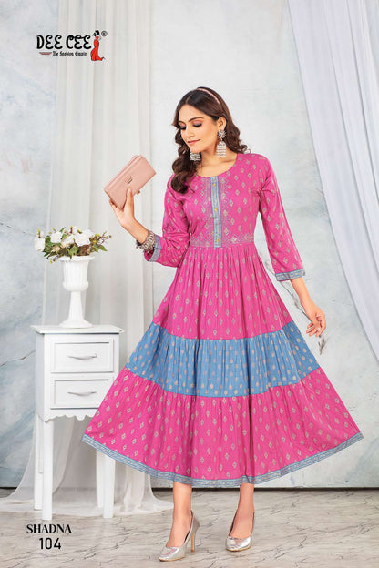 Shadna Deecee Rayon Anarkali Kurtis Exporter