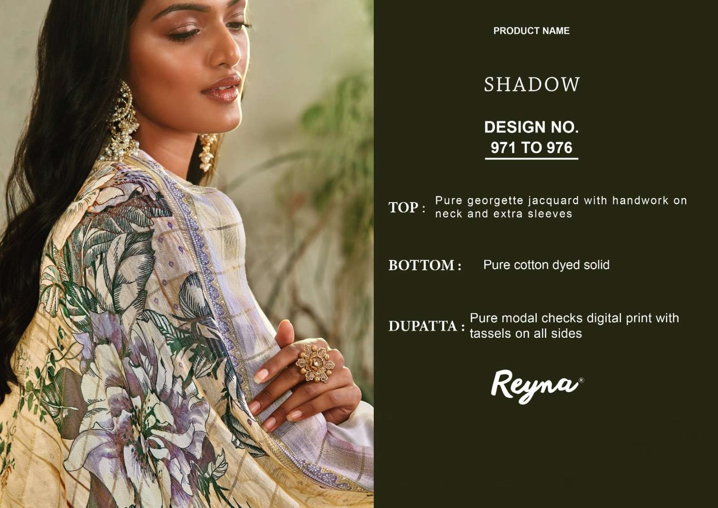 Shadow Reyna Georgette Pant Style Suits Supplier Ahmedabad