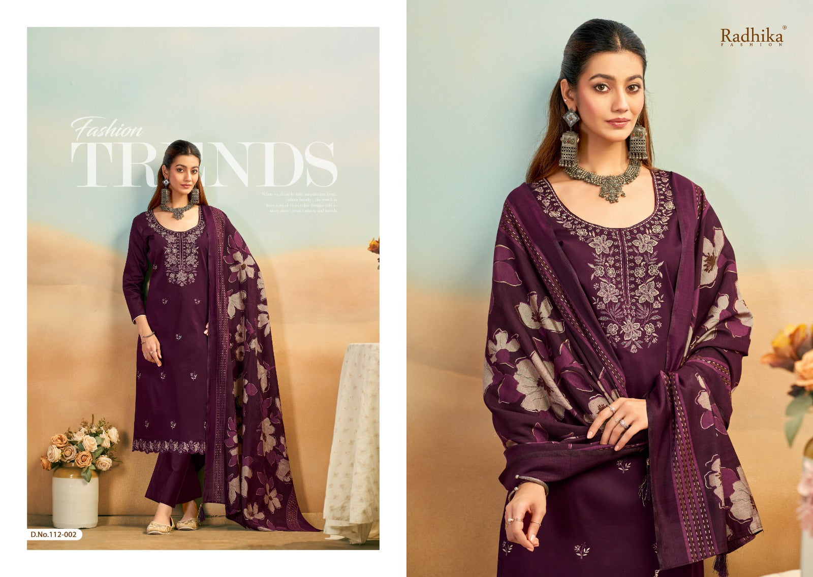 Shafinaz Radhika Fashion Azara Zam Cotton Karachi Salwar Suits Supplier Gujarat