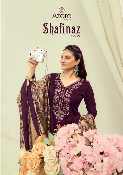 Shafinaz Vol 2 Radhika Fashion Azara Zam Cotton Karachi Salwar Suits Wholesale Price