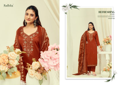 Shafinaz Vol 2 Radhika Fashion Azara Zam Cotton Karachi Salwar Suits Wholesale Price
