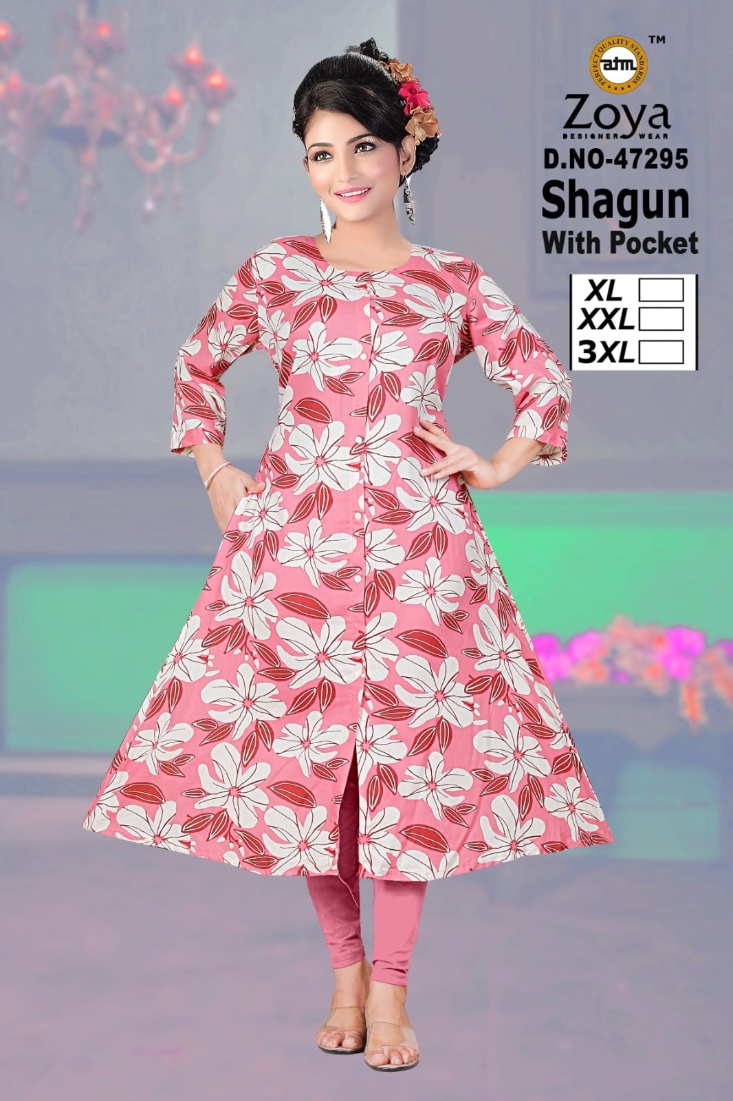 Shagun 0608 Zoya Rayon Kurti With Pocket Manufacturer Gujarat