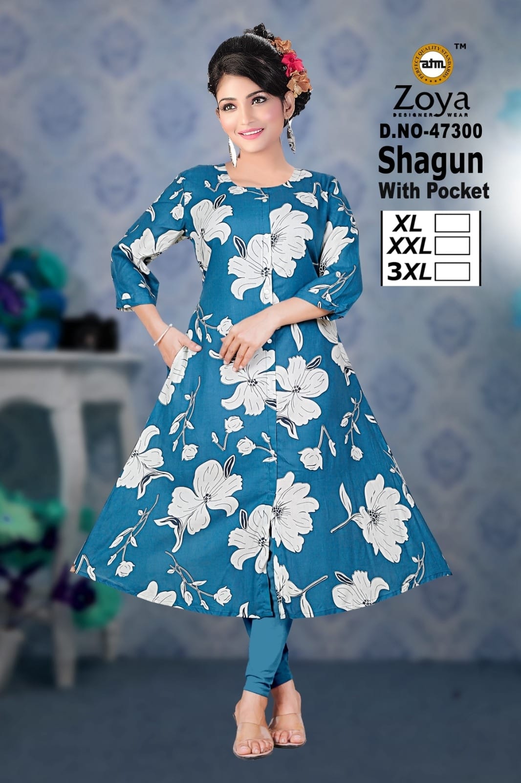 Shagun 0608 Zoya Rayon Kurti With Pocket Manufacturer Gujarat