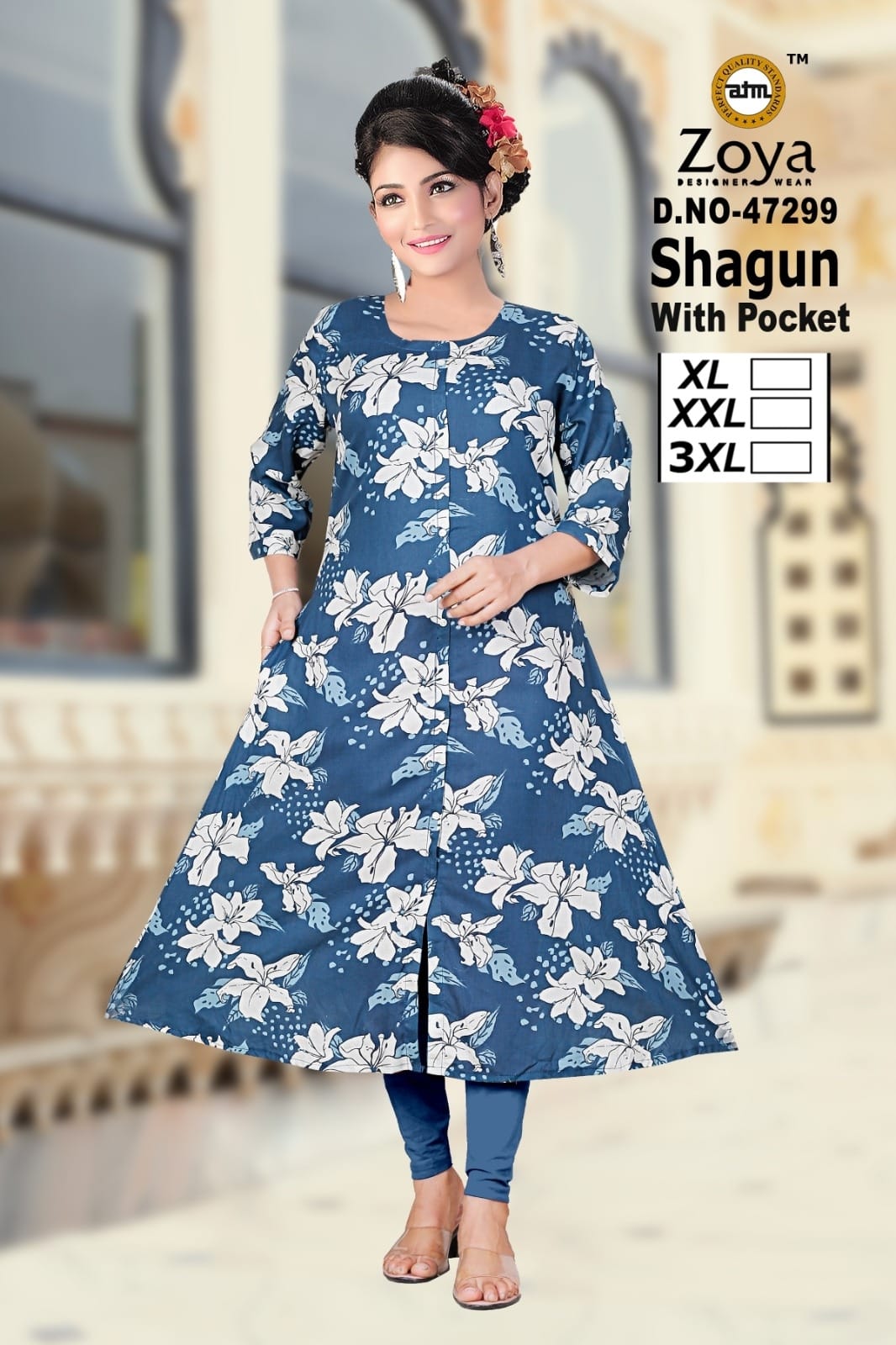Shagun 0608 Zoya Rayon Kurti With Pocket Manufacturer Gujarat