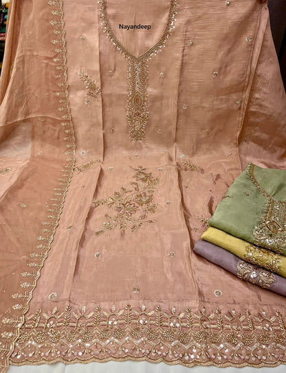 Shagun 2402 Nayandeep Silk Salwar Suits Supplier Ahmedabad