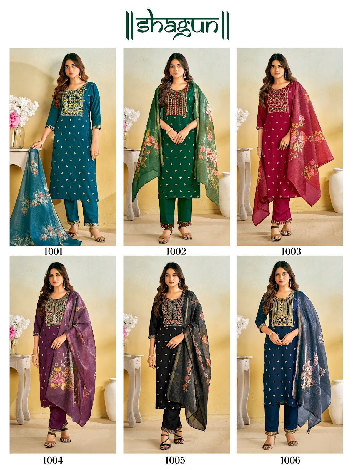 Shagun Banwery Rayon 14Kg Readymade Pant Style Suits Supplier Ahmedabad