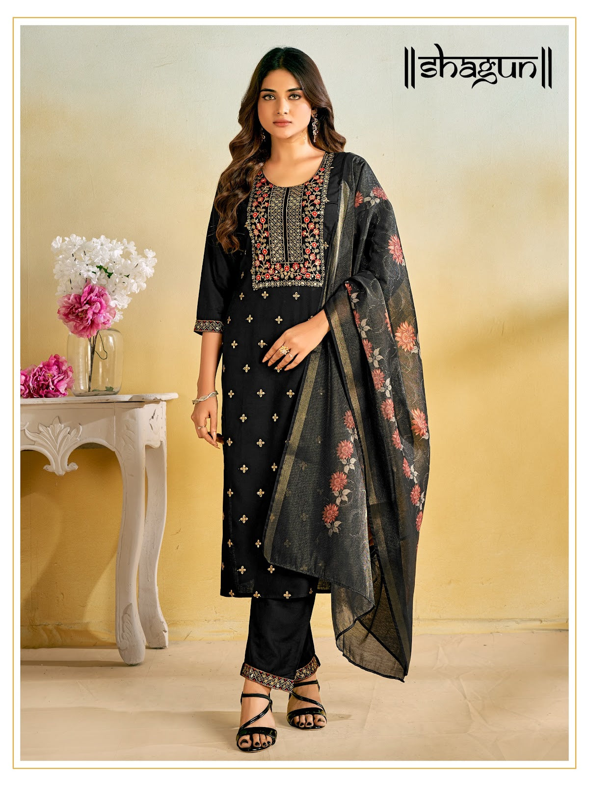 Shagun Banwery Rayon 14Kg Readymade Pant Style Suits Supplier Ahmedabad