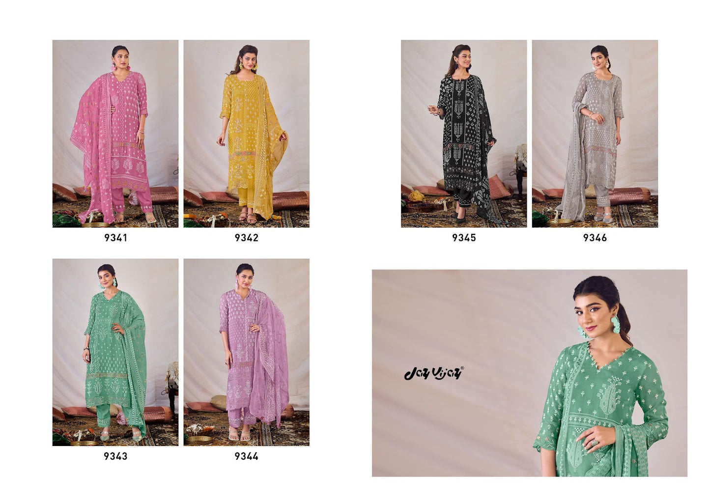 Shagun Jay Vijay Organza Pant Style Suits Supplier Gujarat