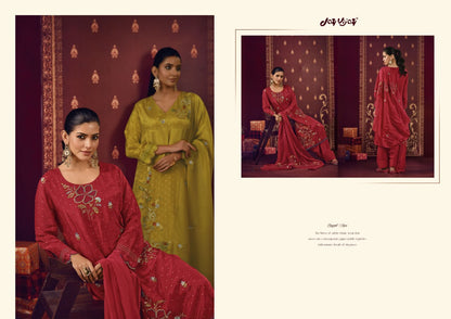 Shagun Ke Lifafe Jay Vijay Bemberg Pant Style Suits Supplier India