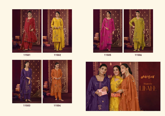 Shagun Ke Lifafe Jay Vijay Bemberg Pant Style Suits Supplier India