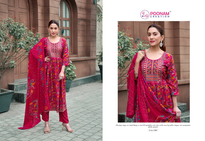 Shagun Poonam Creation Heavy Reyon Readymade Pant Style Suits Exporter Gujarat