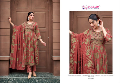 Shagun Poonam Creation Heavy Reyon Readymade Pant Style Suits Exporter Gujarat