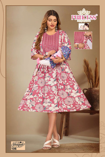 Shagun Princess Creation Rayon Feeding Kurtis Manufacturer Gujarat