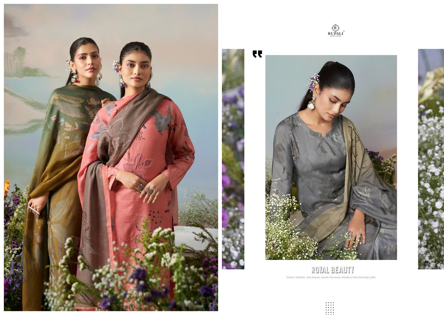 शगुन रूपाली शुद्ध विस्कोस मसलिन पैंट स्टाइल सूट निर्माता