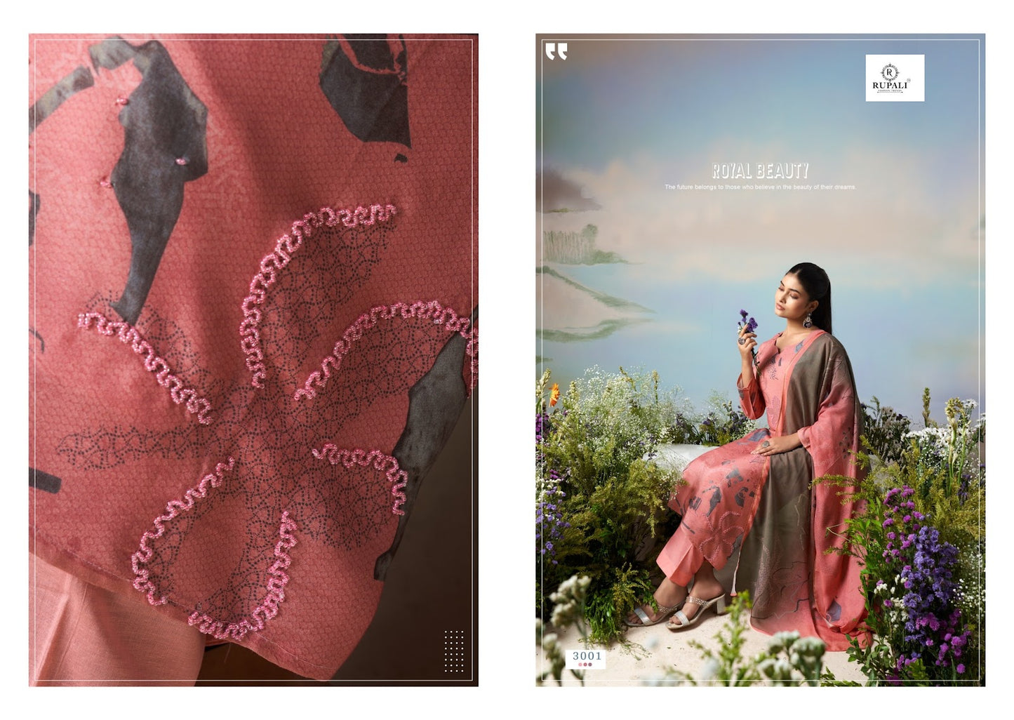 शगुन रूपाली शुद्ध विस्कोस मसलिन पैंट स्टाइल सूट निर्माता