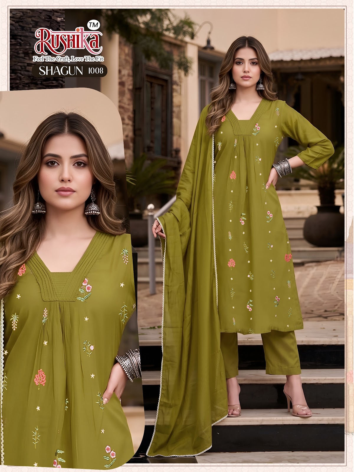 Shagun Rushika Chanderi Readymade Anarkali Suits Wholesale Price