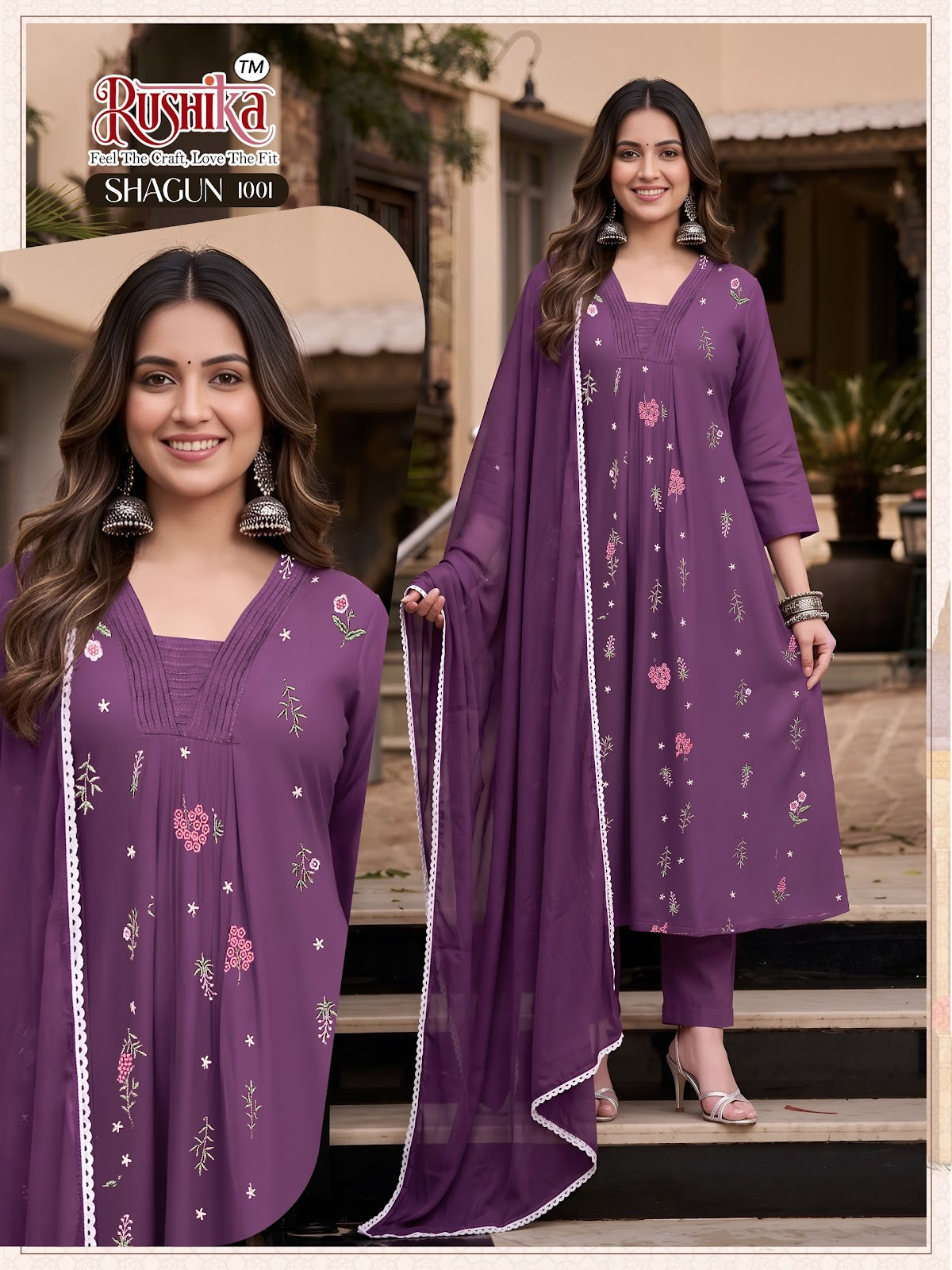 Shagun Rushika Chanderi Readymade Anarkali Suits Wholesale Price
