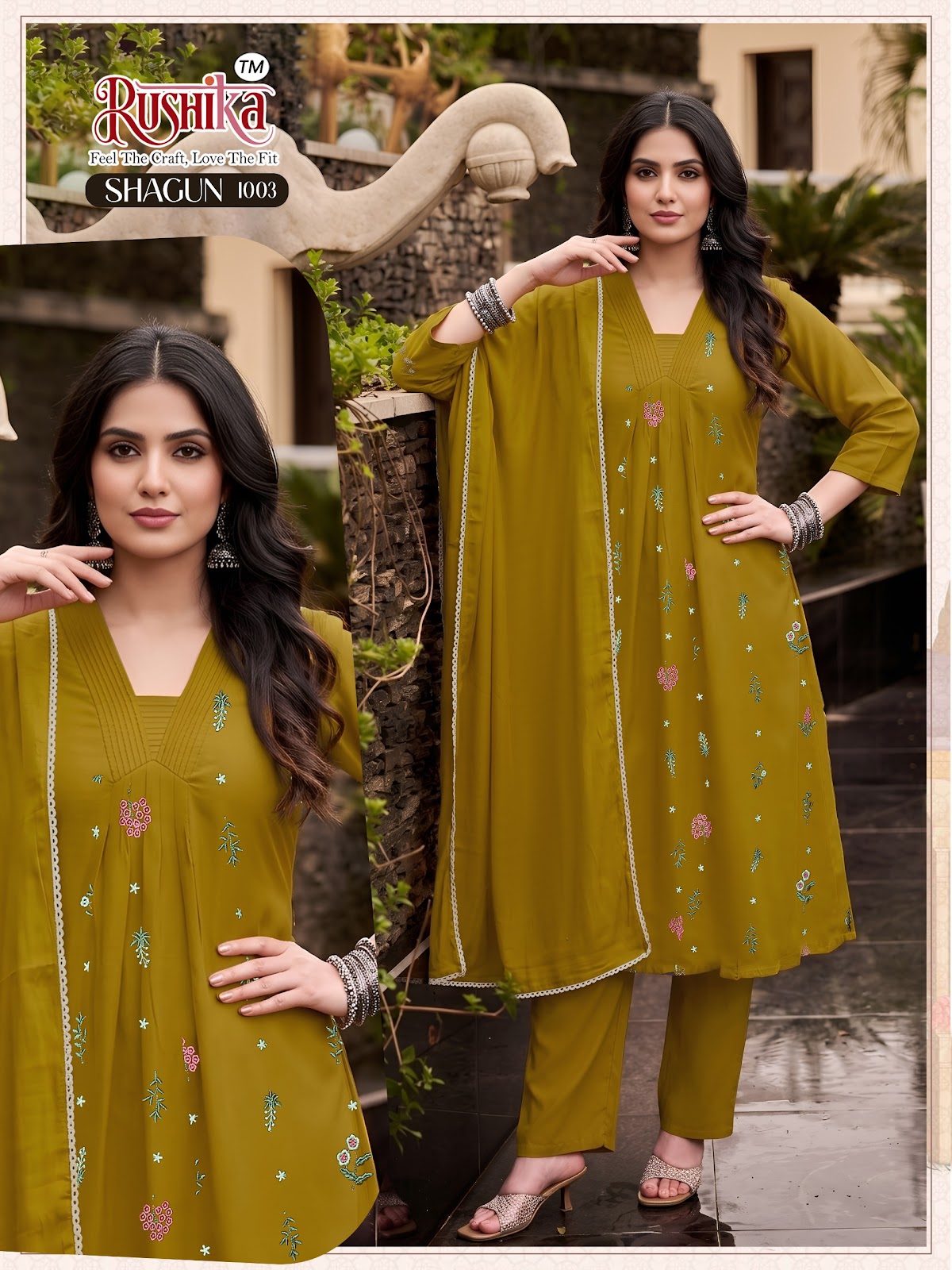 Shagun Rushika Chanderi Readymade Anarkali Suits Wholesale Price